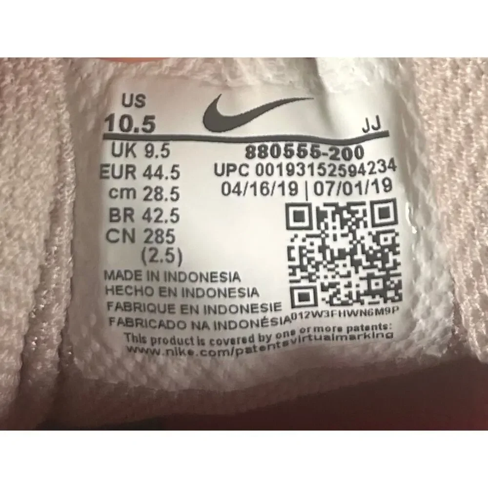 Nike Air Zoom Pegasus 34 Road Running Shoes Men 10.5 Gray Pink Athletic Sneakers